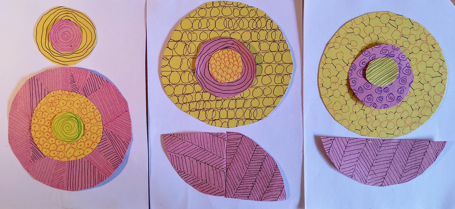 Abstract Pattern Collages: Mindful Drawing + Intuitive Collage for Self-Care - image 2 - student project