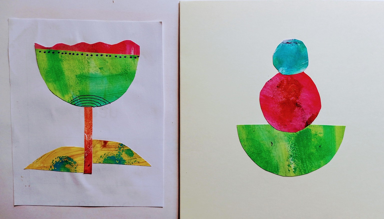 Drawing With Scissors: Modern Folk Inspired Botanical Collage - image 2 - student project