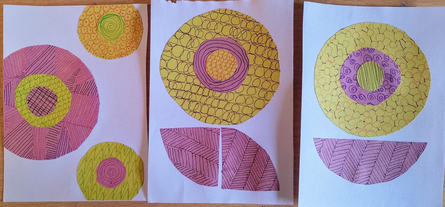 Abstract Pattern Collages: Mindful Drawing + Intuitive Collage for Self-Care - image 3 - student project