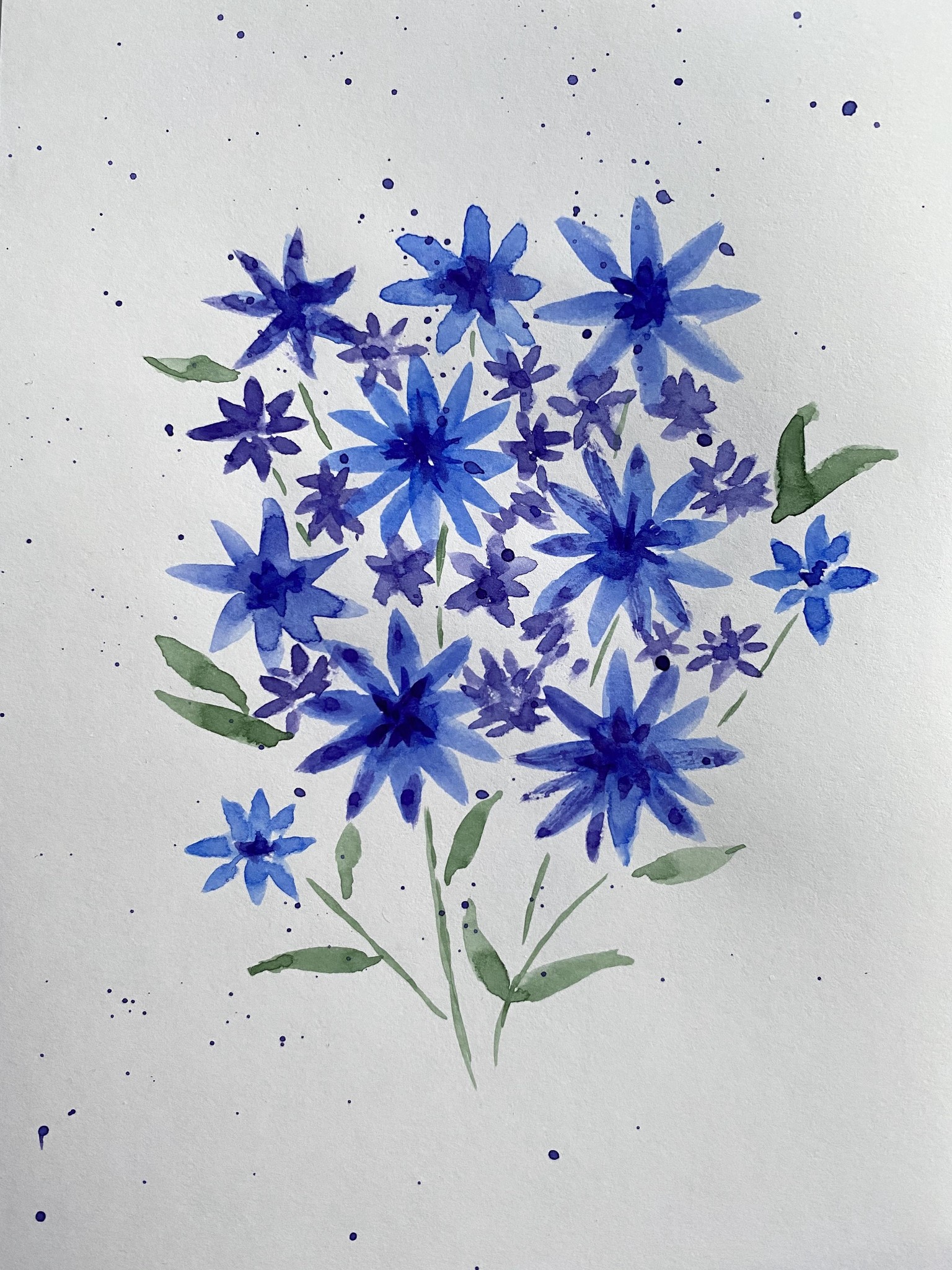 lavender and blue flowers - image 2 - student project
