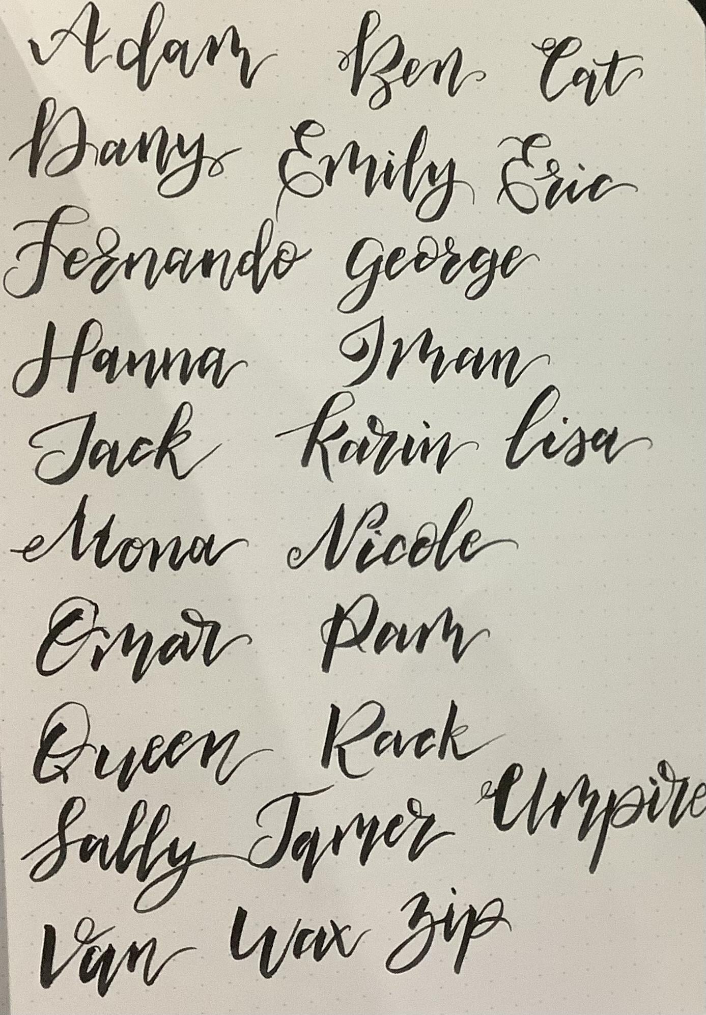 Practicing Capital letters using small brush - image 2 - student project