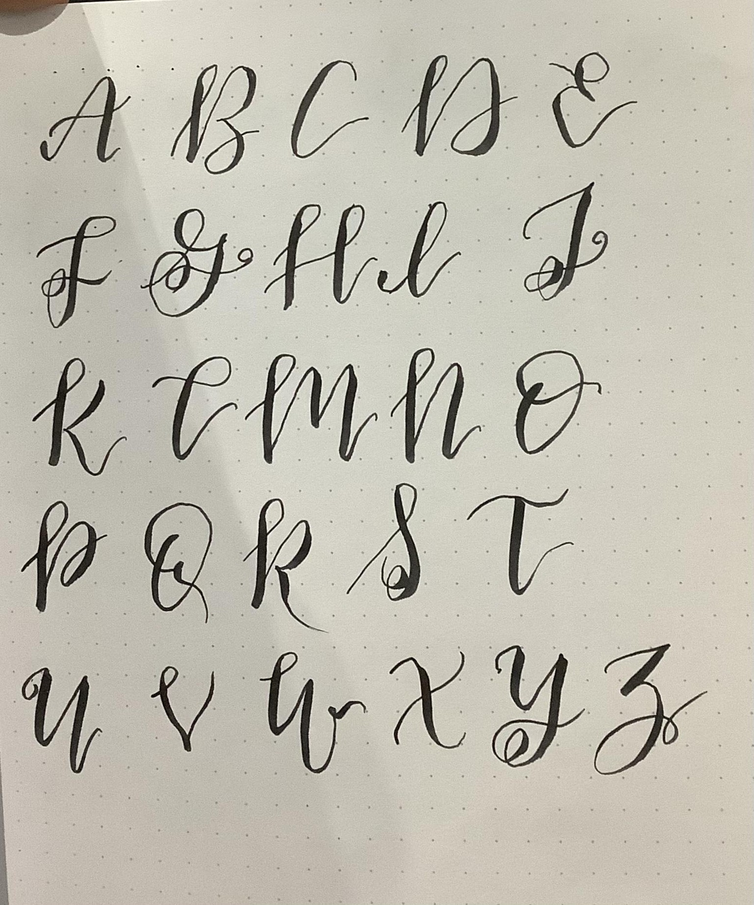 Practicing Capital letters using small brush - image 1 - student project