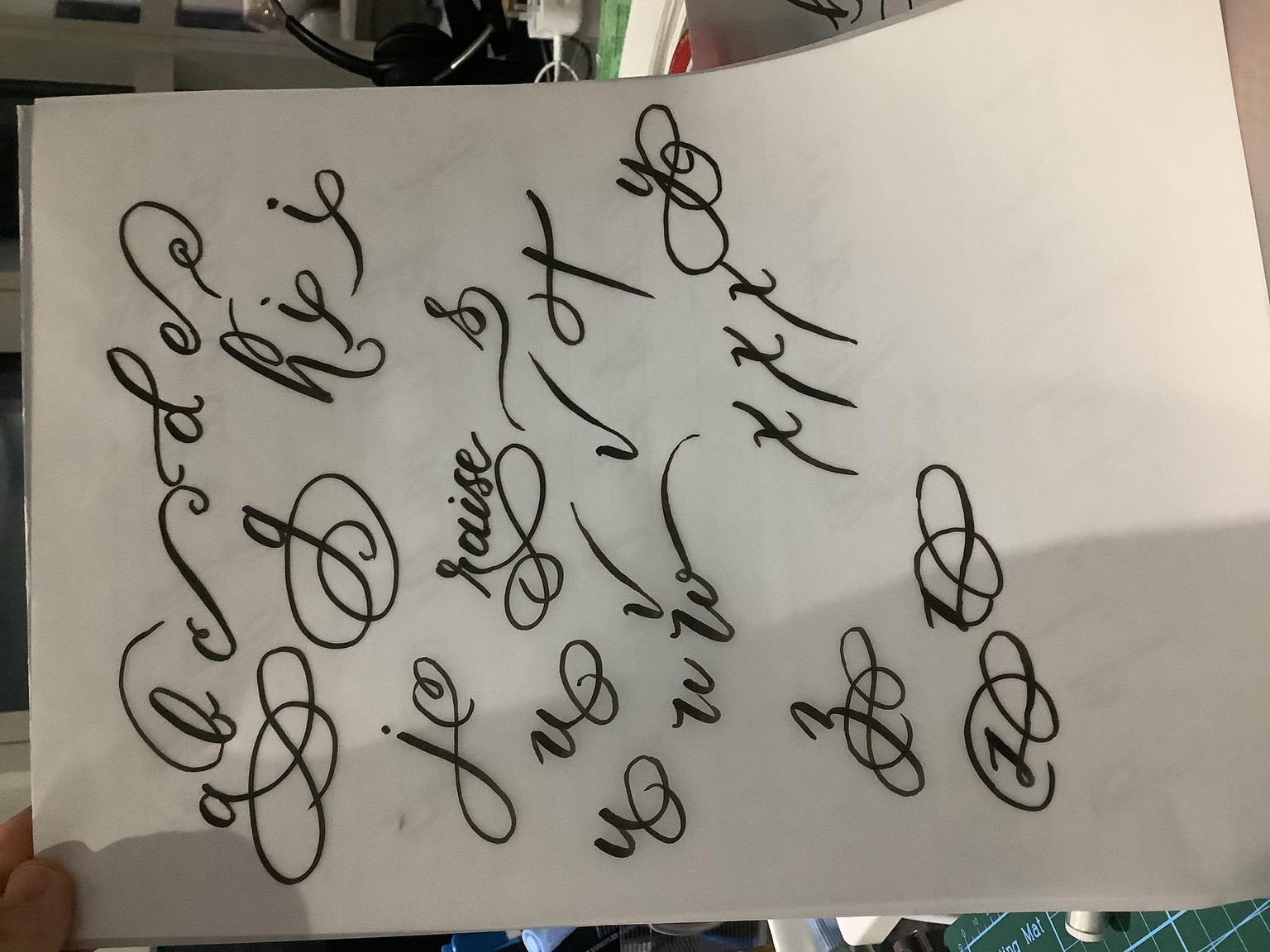 Flourishing lower letters practice - image 1 - student project
