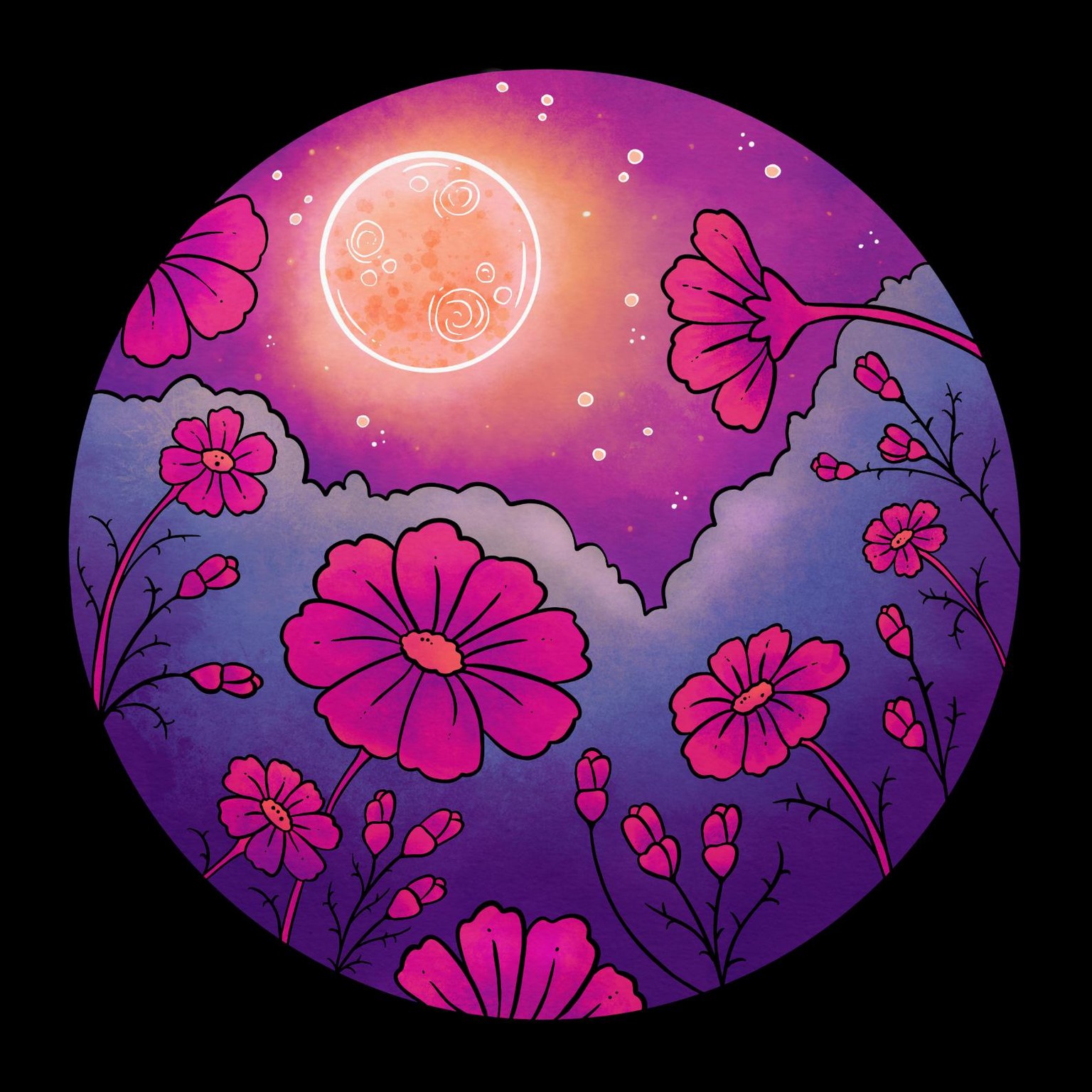 Cosmos in moonlight - image 1 - student project