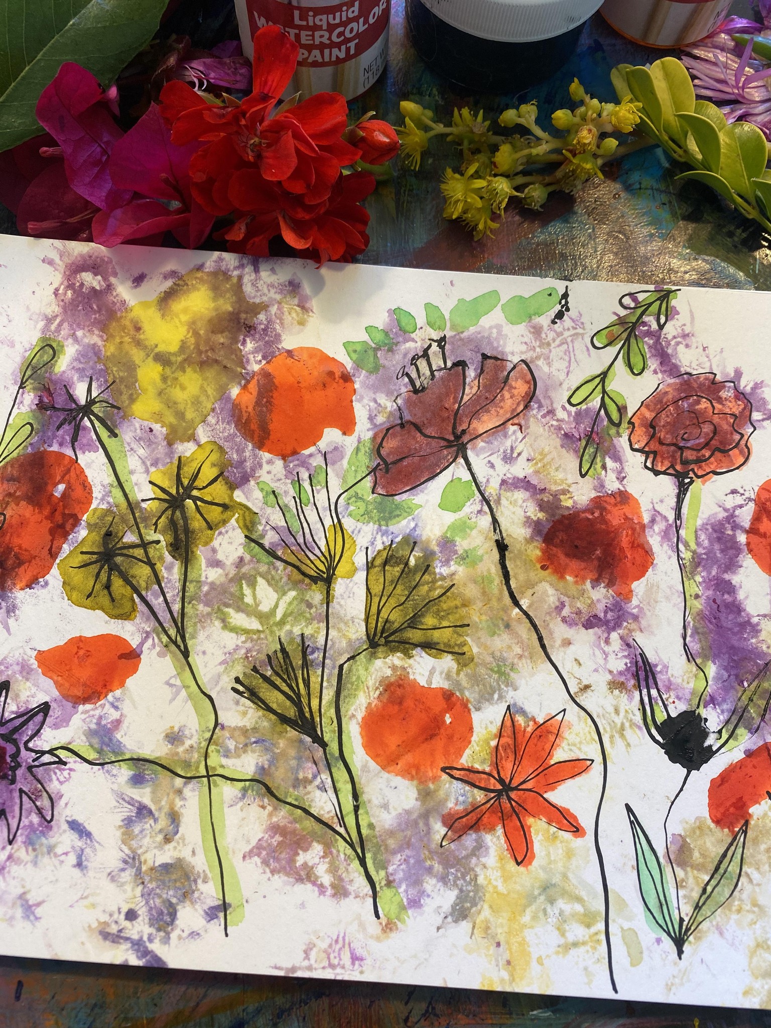 Found Flowers art - image 2 - student project