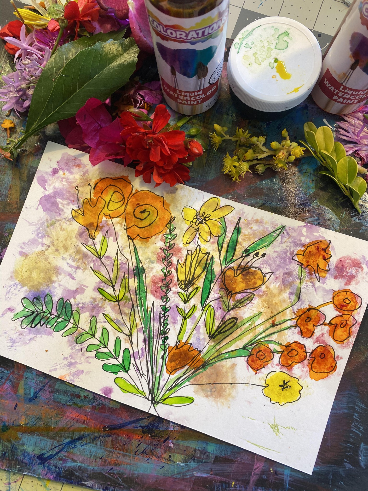 Found Flowers art - image 1 - student project