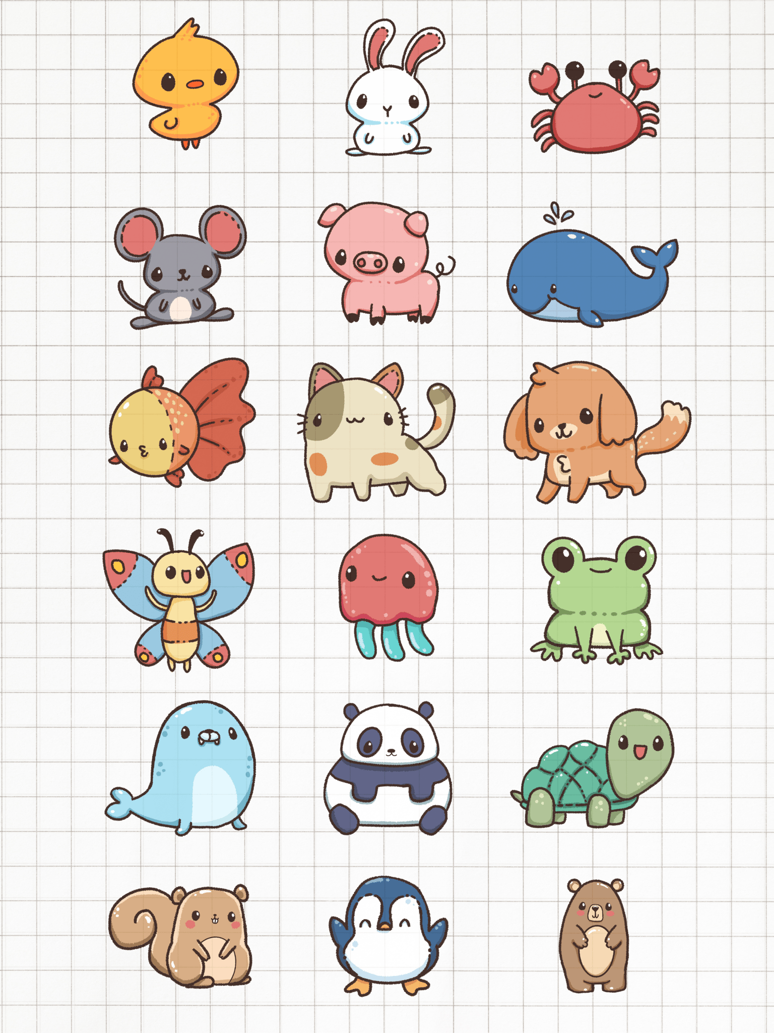 Cómo dibujar tiernos animales de caricatura kawaii - image 1 - student project