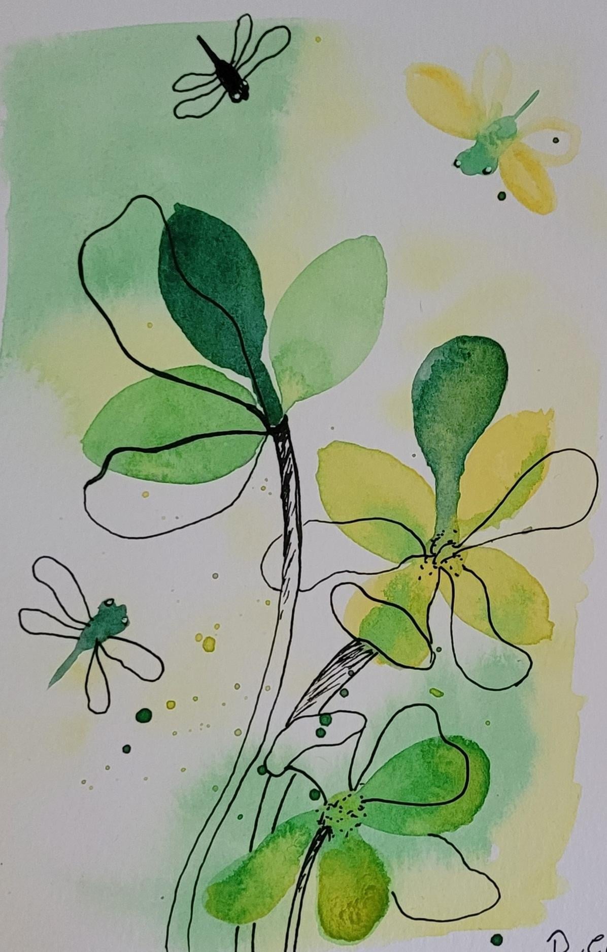 Green watercolor - image 2 - student project