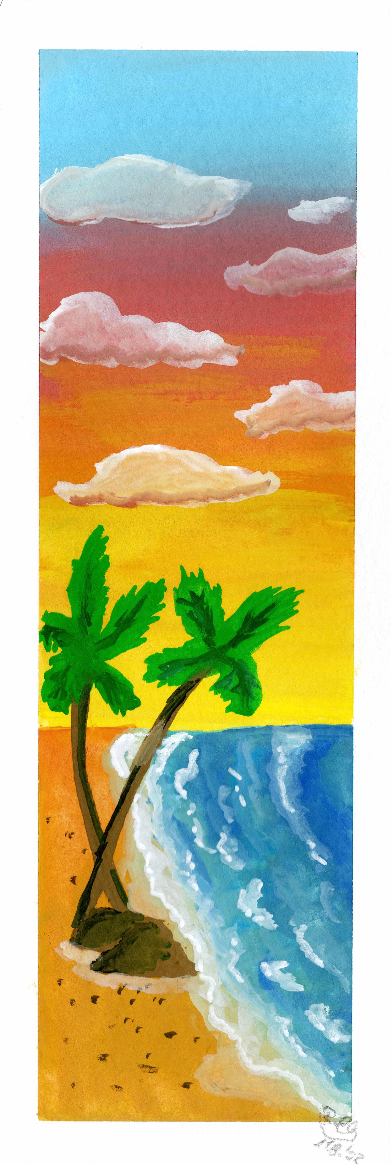 Bookmarks in gouache - image 4 - student project