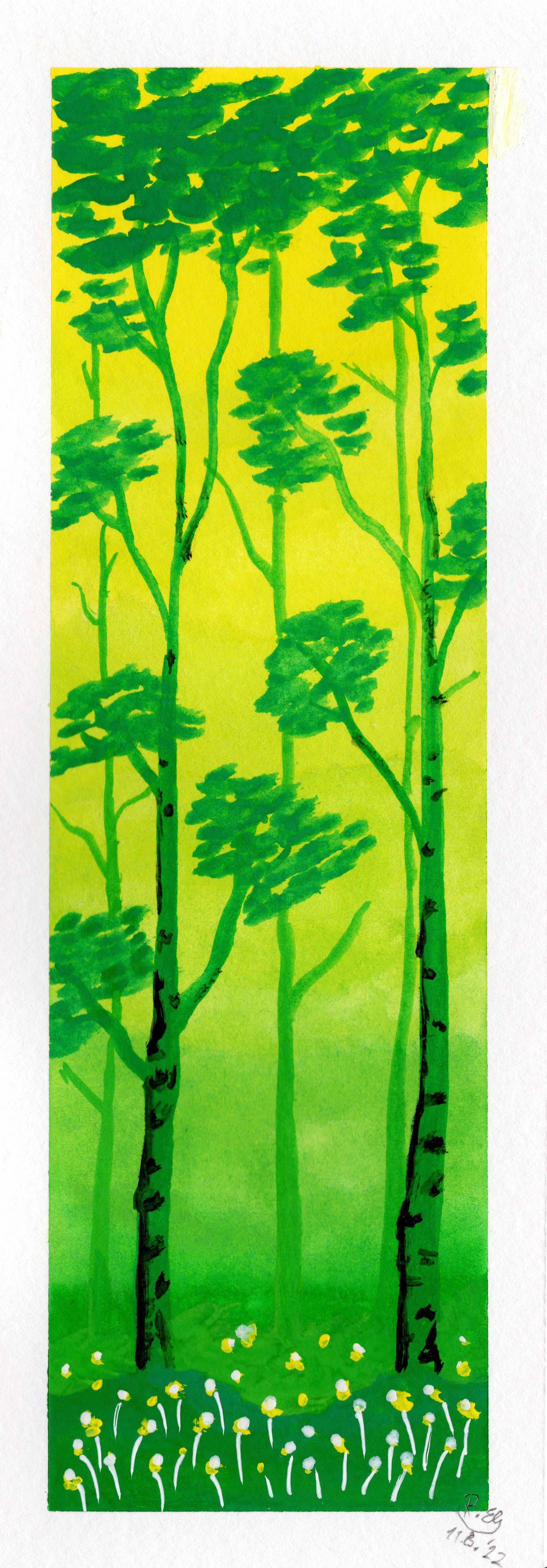 Bookmarks in gouache - image 2 - student project