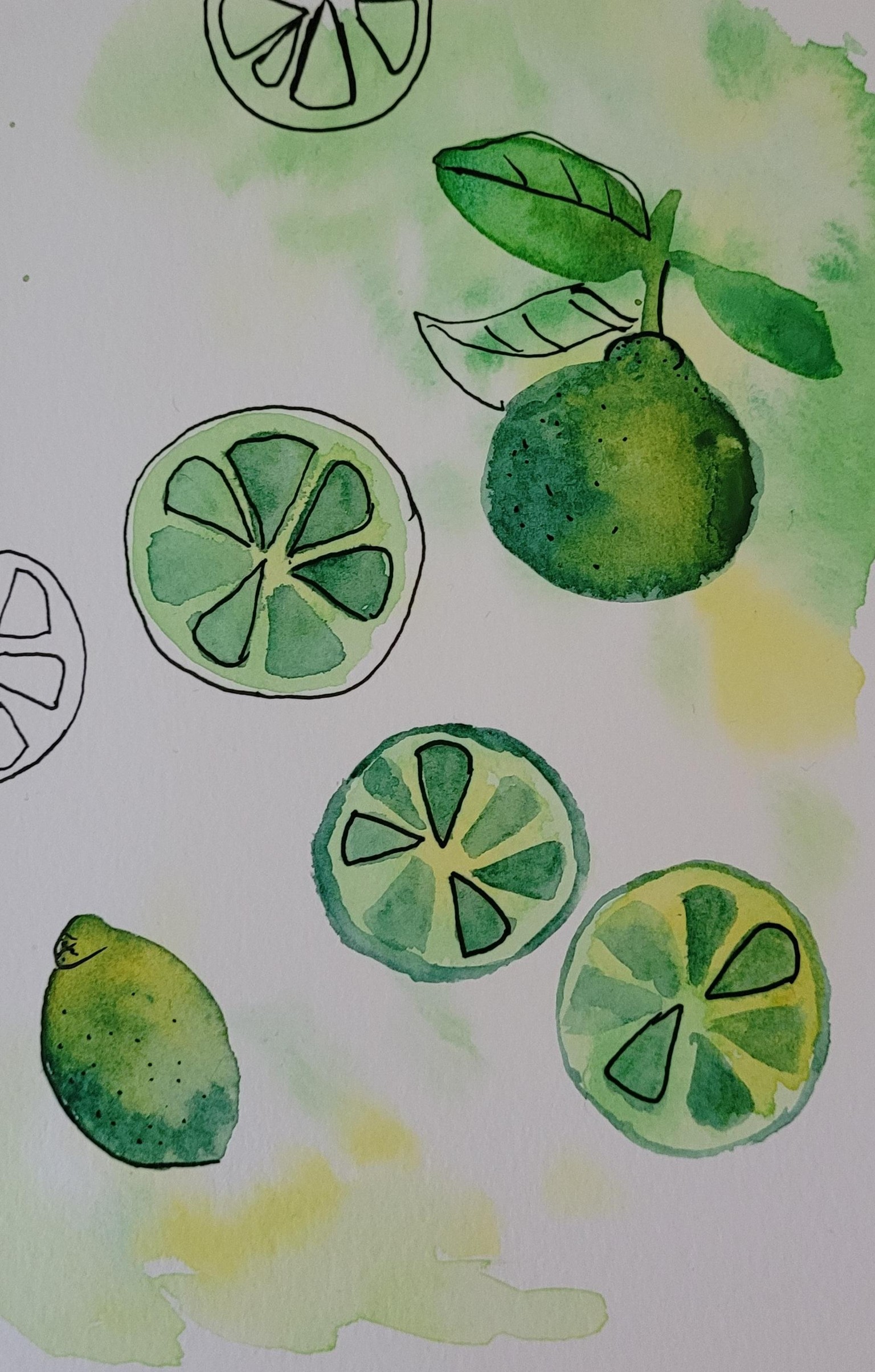 Green watercolor - image 1 - student project