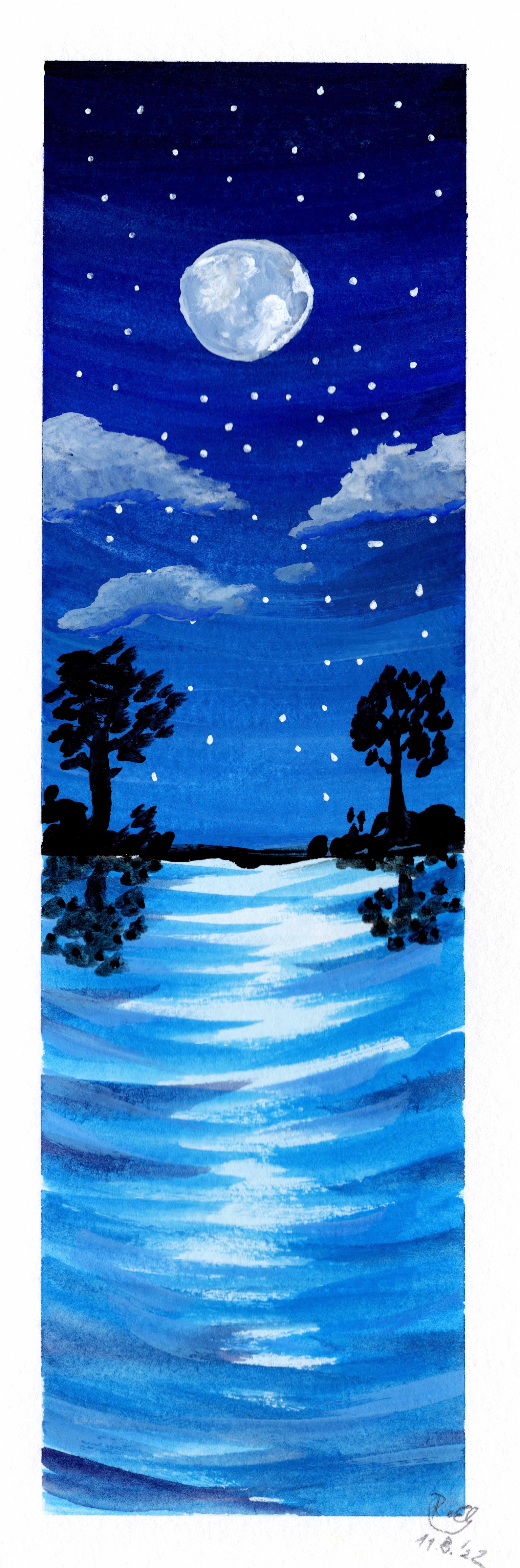 Bookmarks in gouache - image 3 - student project