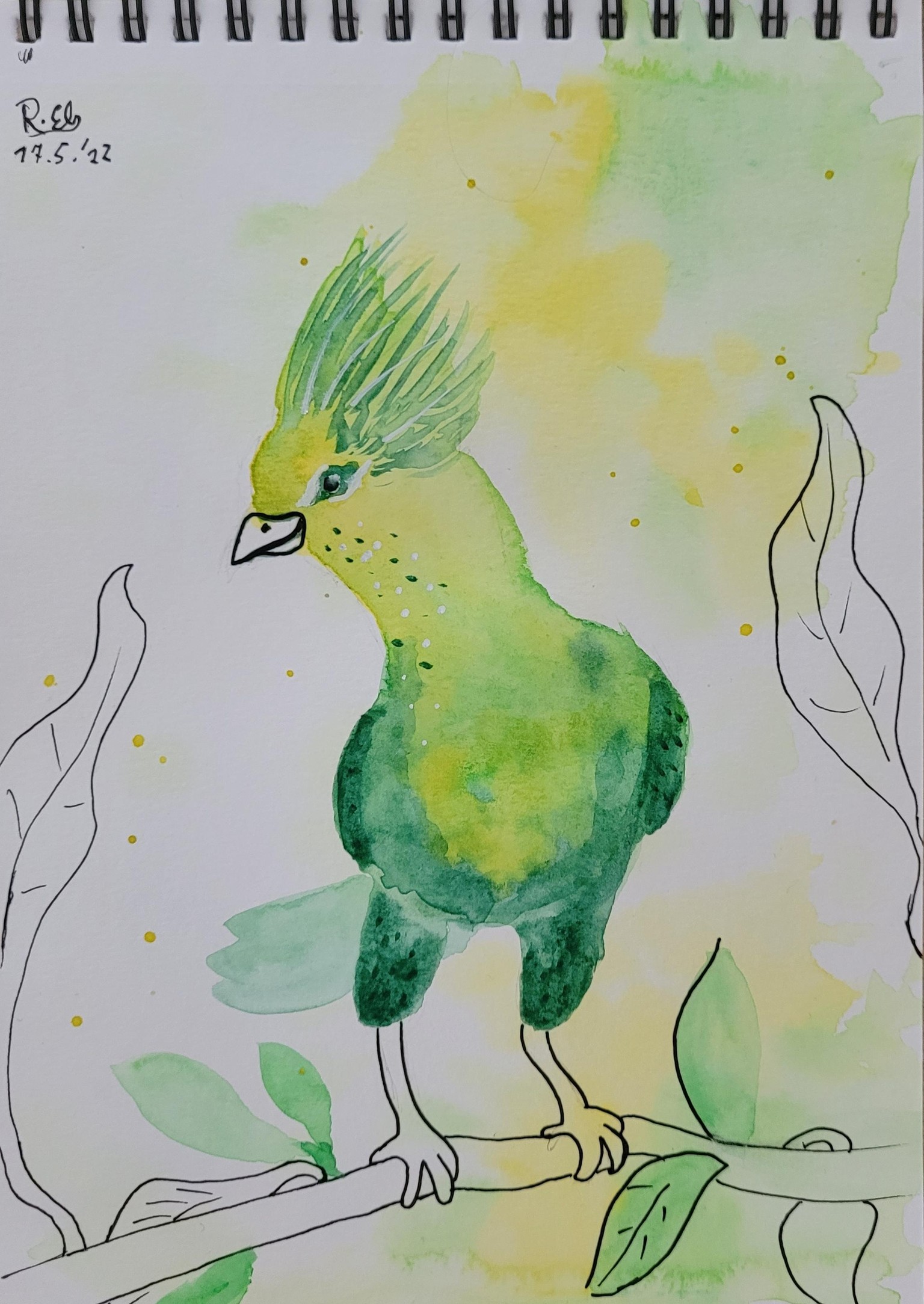 Green watercolor - image 3 - student project