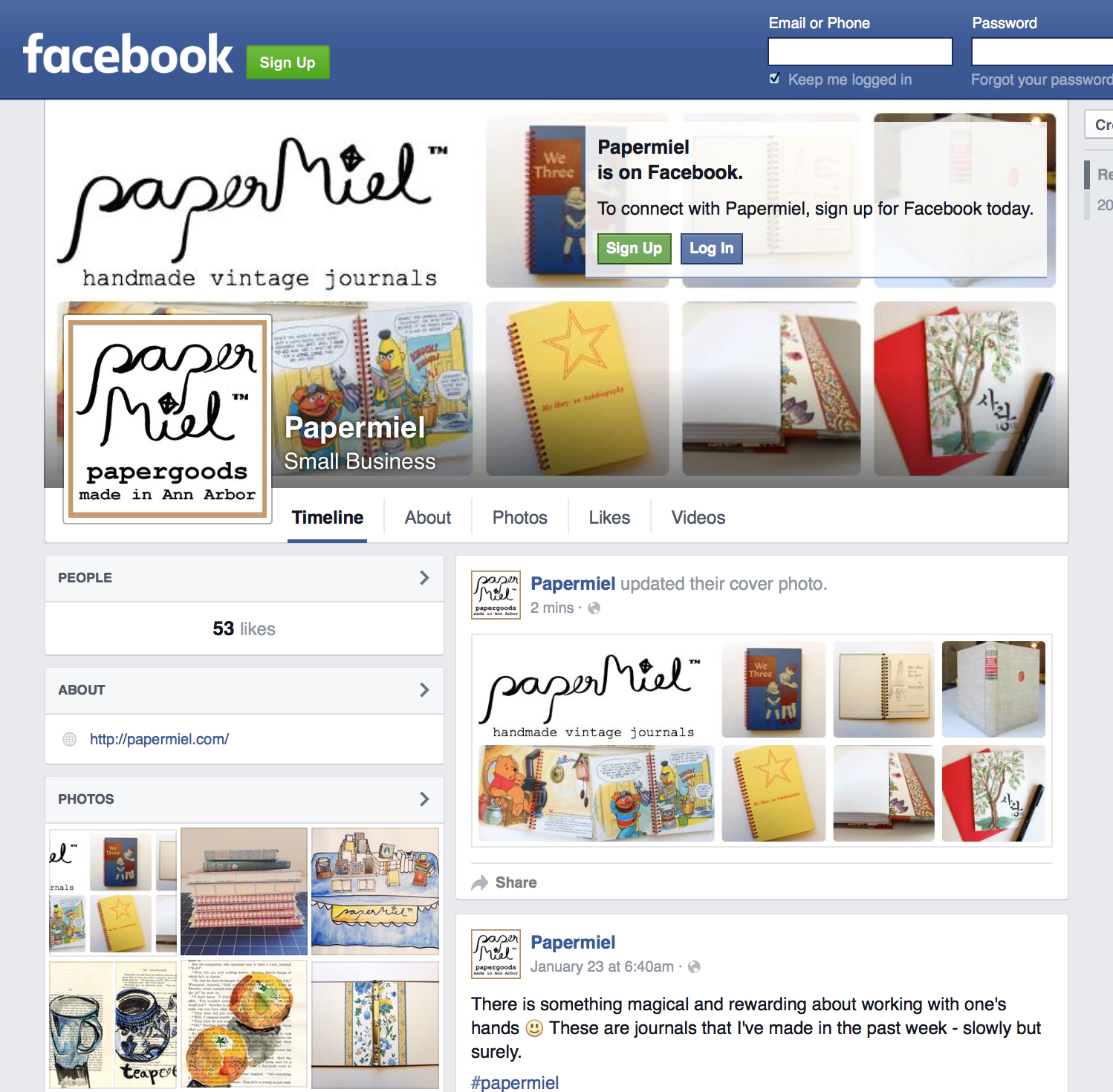 FB Cover for PAPERMIEL, a paper goods company - image 2 - student project