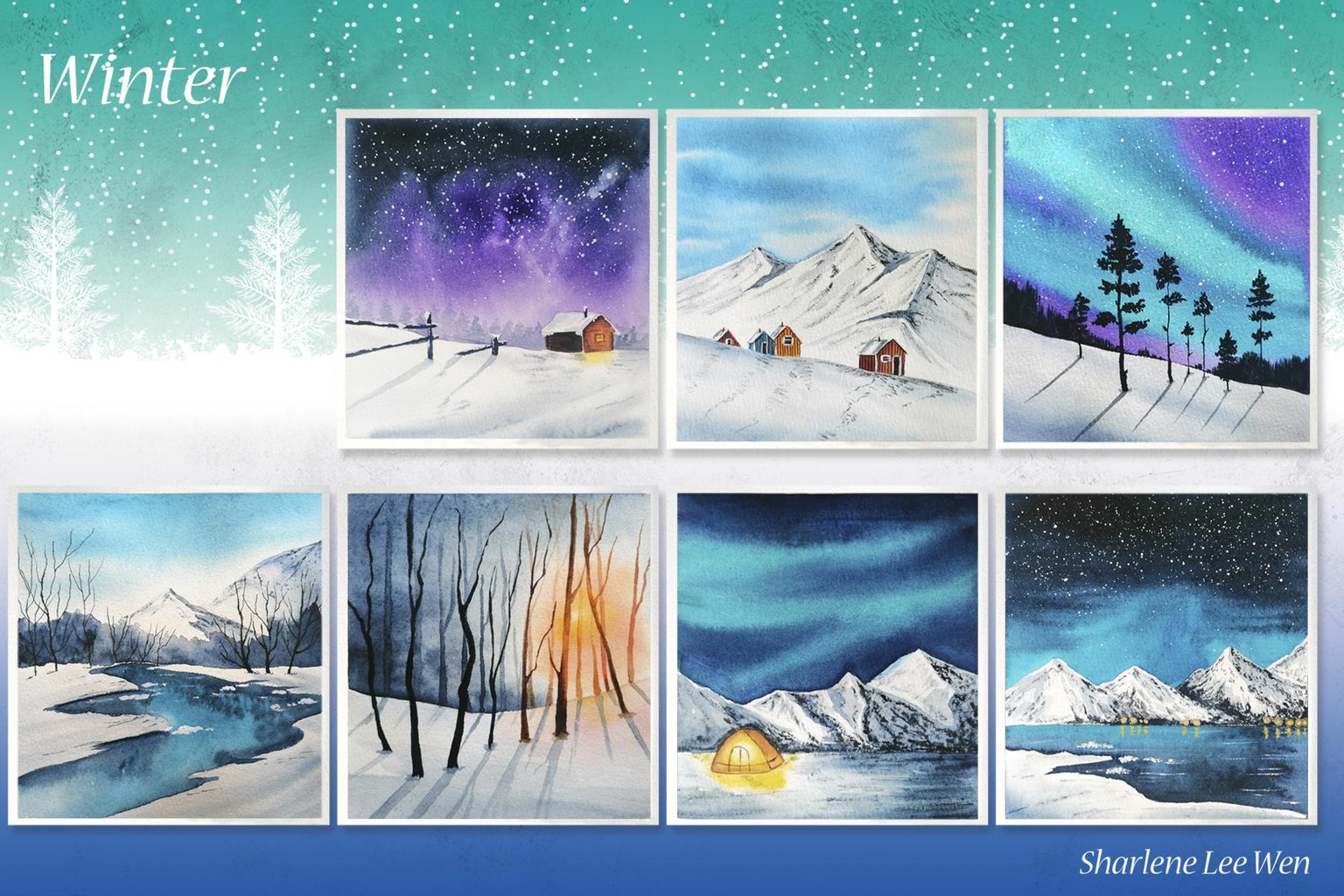 Watercolour Seasons - image 1 - student project