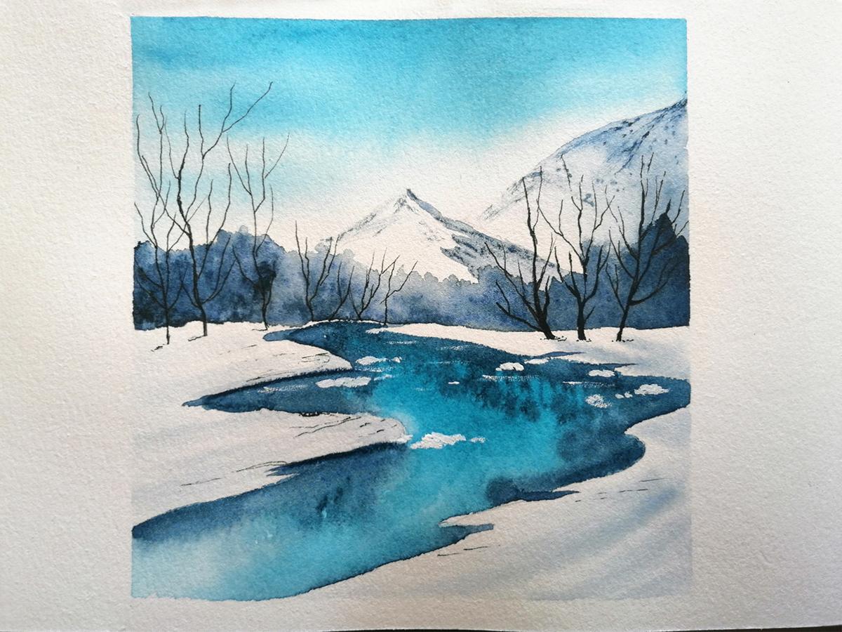 Watercolour Seasons - image 5 - student project