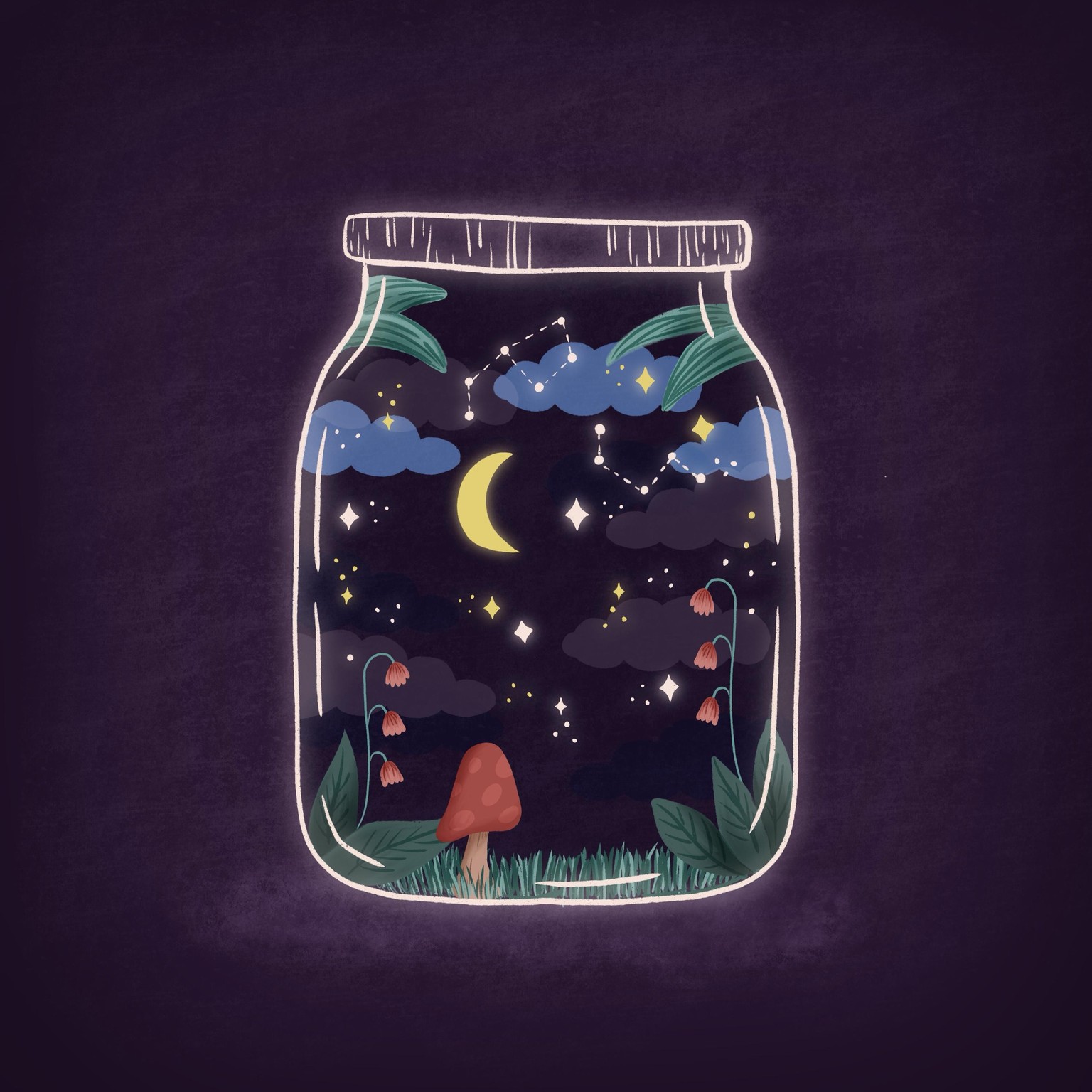 Night starry sky jar - image 1 - student project