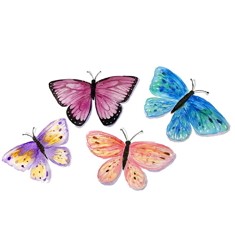 First Watercolour Butterflies - image 1 - student project
