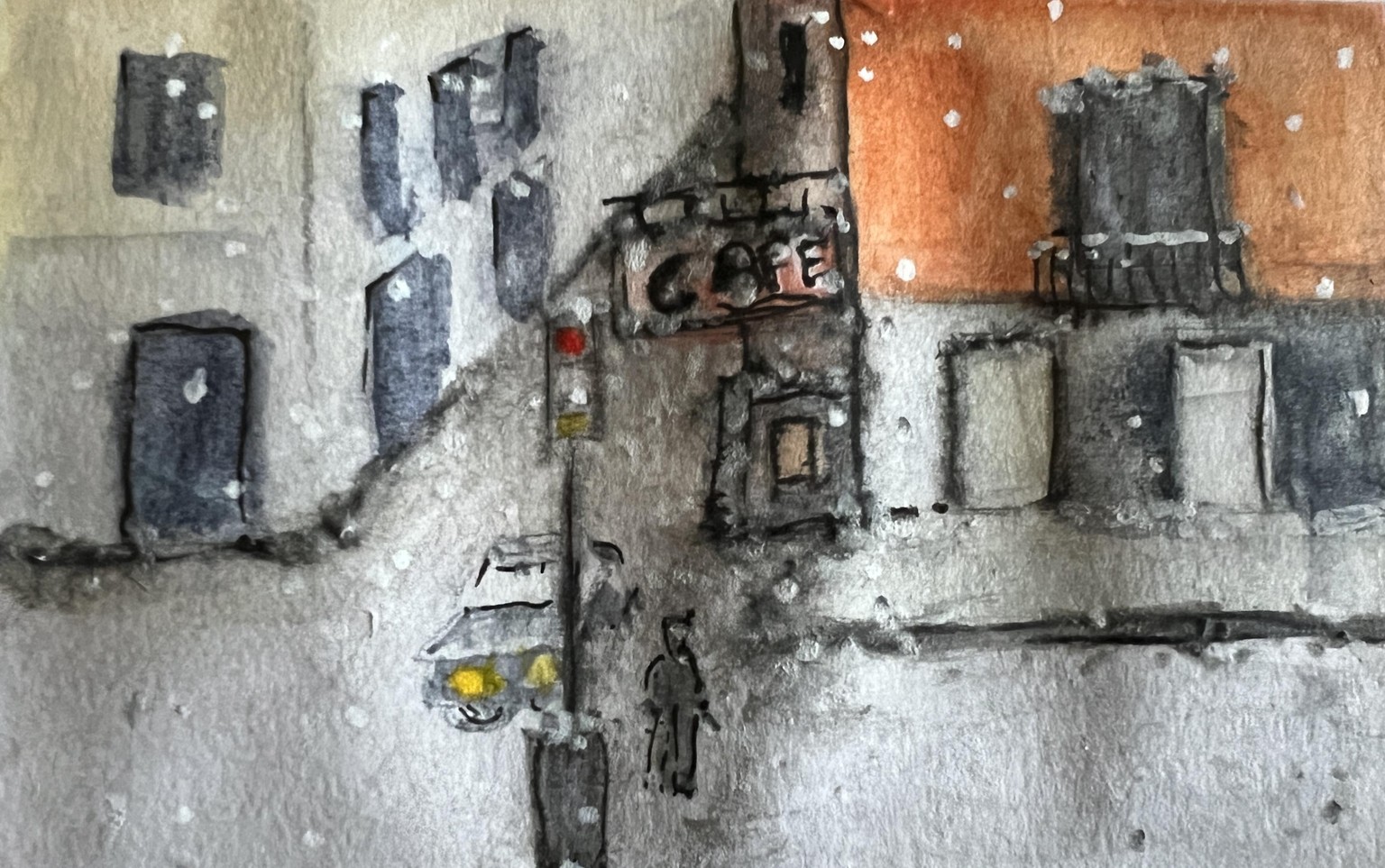 Café and snow - image 1 - student project