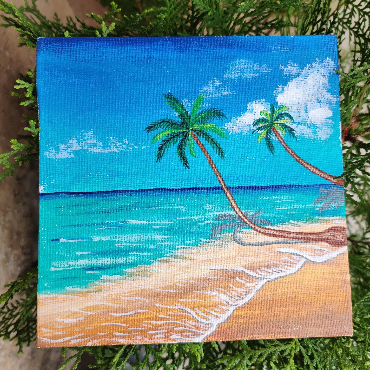 Beach and palm tree - image 2 - student project