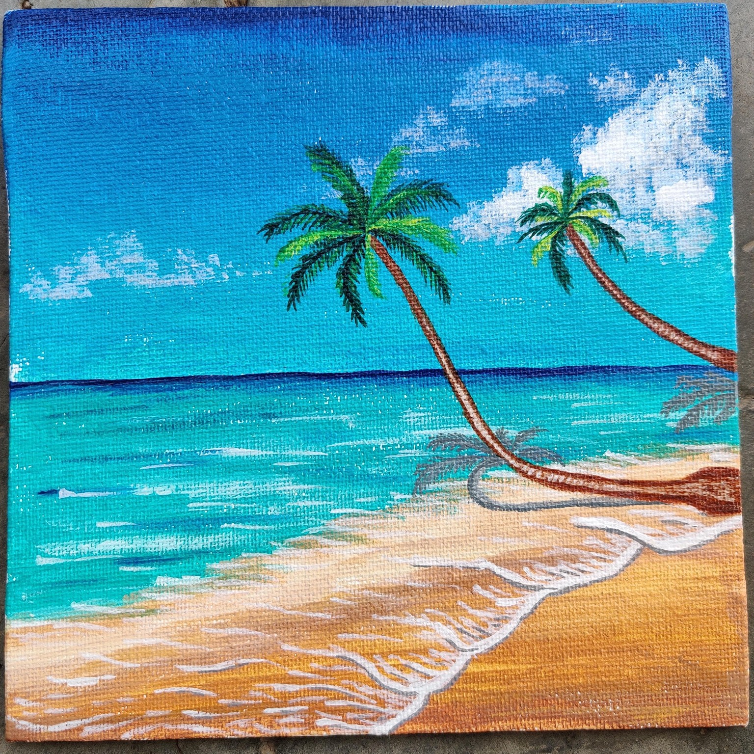 Beach and palm tree - image 1 - student project