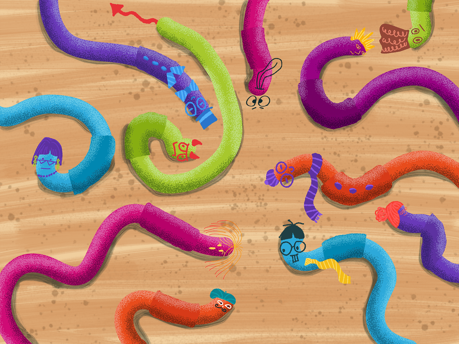 Worms with personality - image 1 - student project