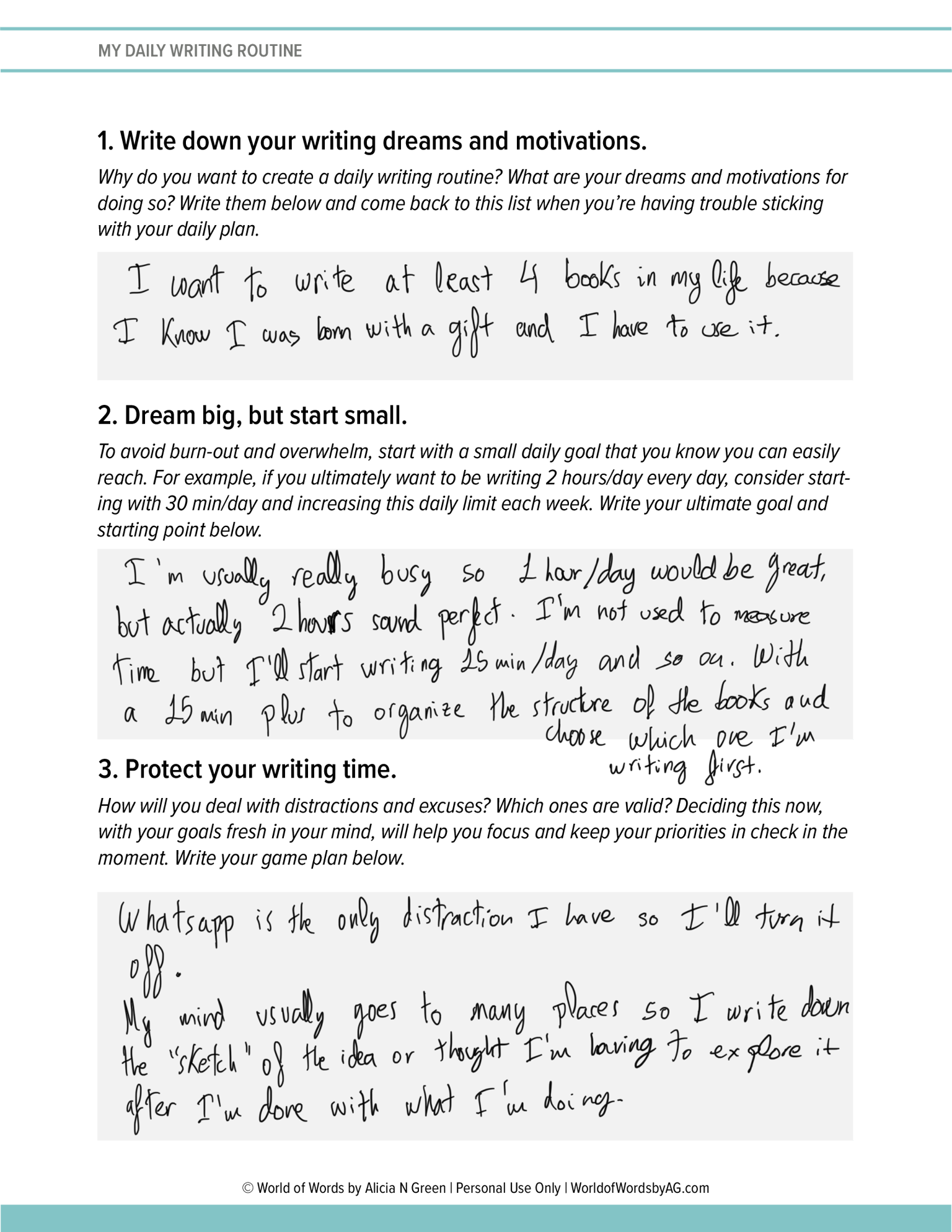 Writing routine - image 2 - student project