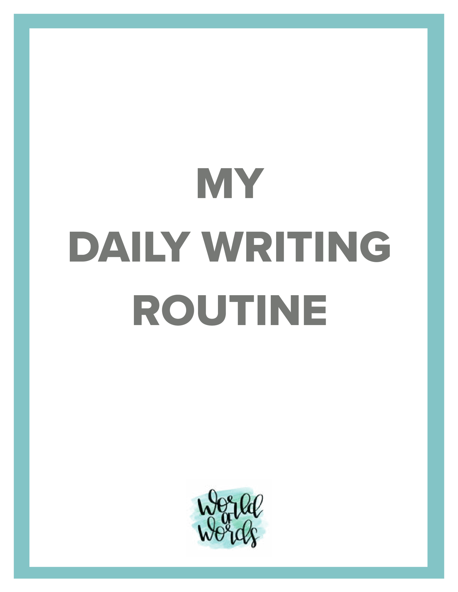 Writing routine - image 1 - student project