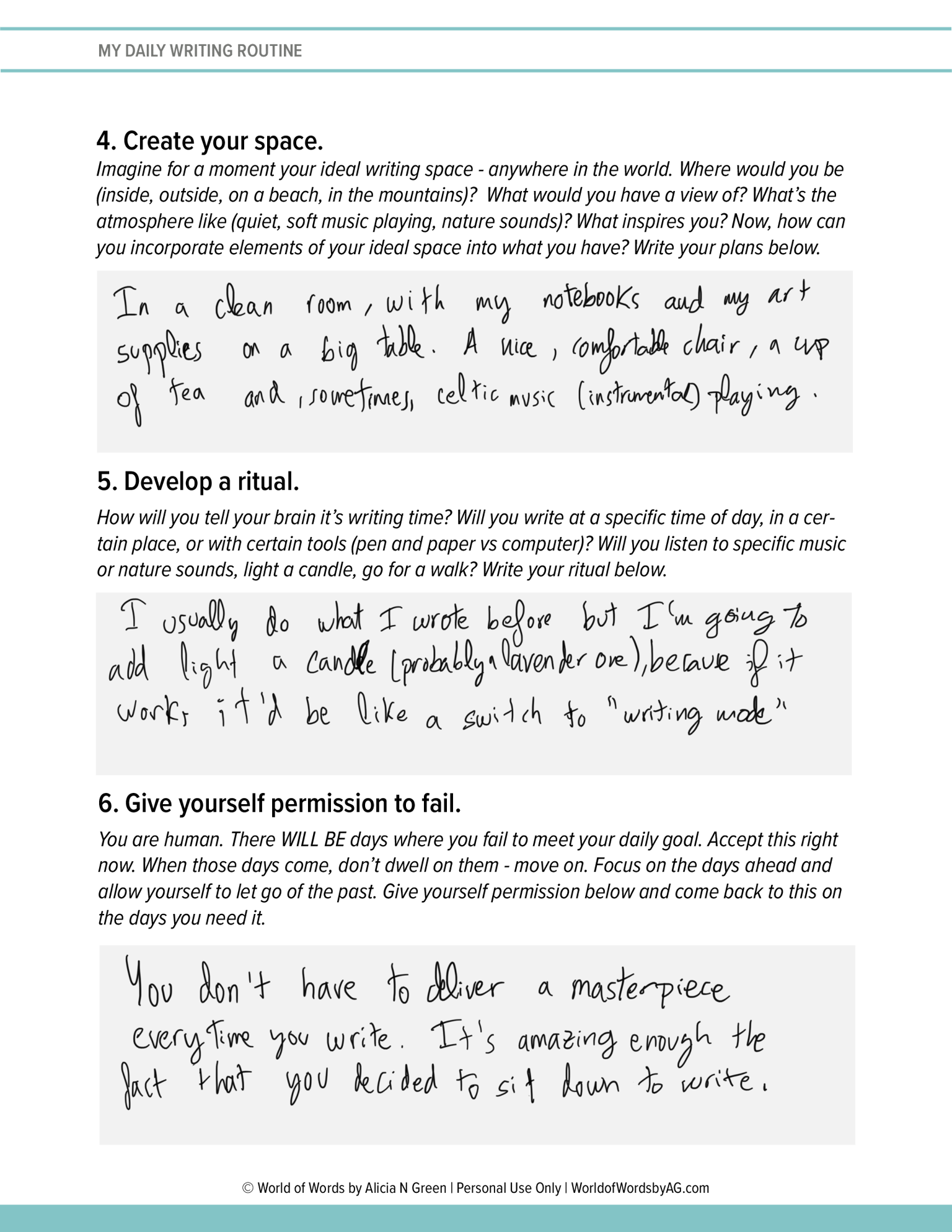 Writing routine - image 3 - student project