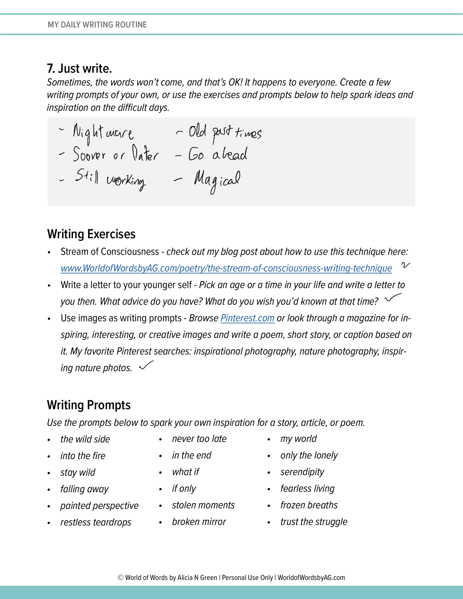 Writing routine - image 4 - student project