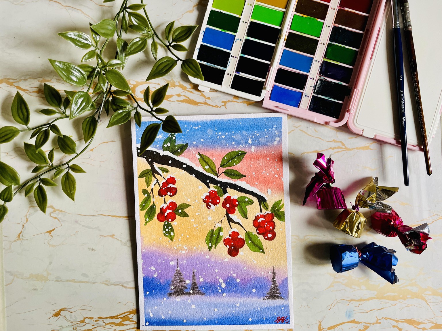 Whimsical Watercolour: Magical Christmas - image 5 - student project