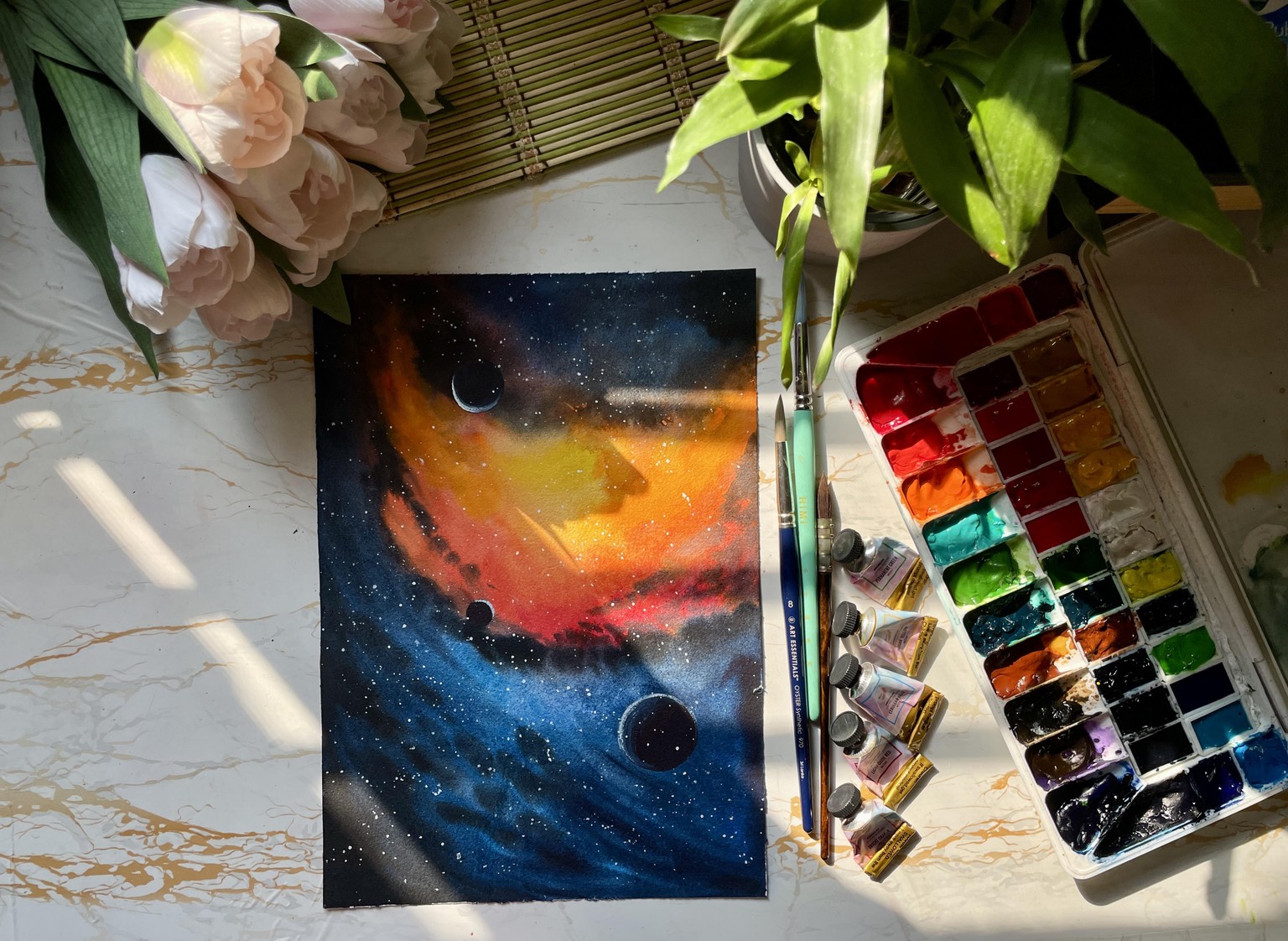 Cosmic Exploration: A 15 Day Journey Through Space with Watercolours - image 4 - student project