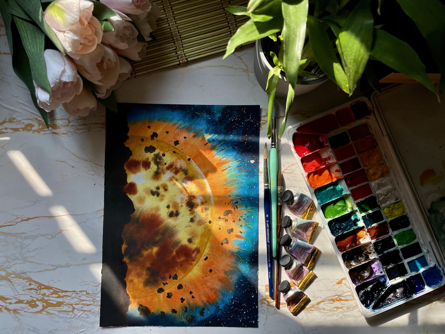 Cosmic Exploration: A 15 Day Journey Through Space with Watercolours - image 7 - student project