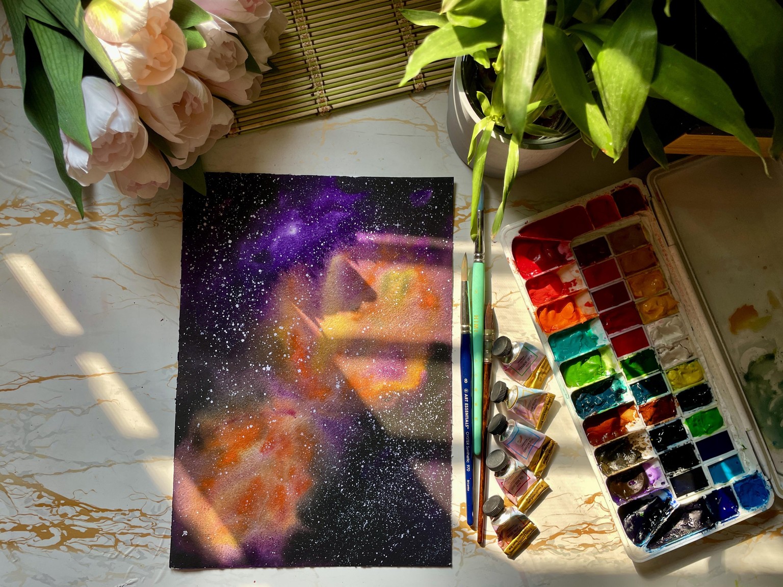 Cosmic Exploration: A 15 Day Journey Through Space with Watercolours - image 8 - student project