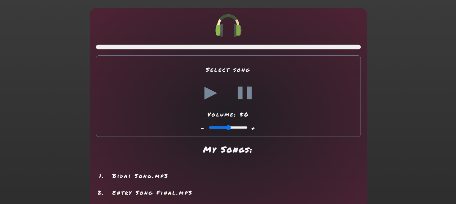 Music Player - image 1 - student project