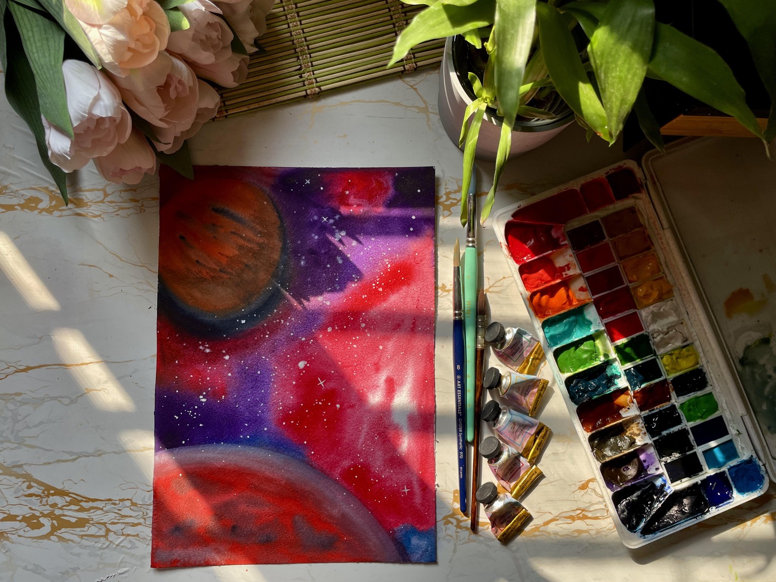Cosmic Exploration: A 15 Day Journey Through Space with Watercolours - image 13 - student project