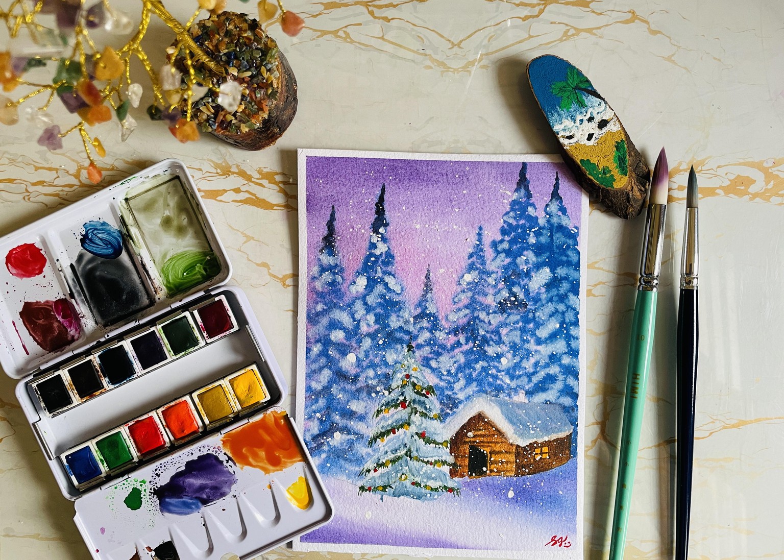 Whimsical Watercolour: Magical Christmas - image 2 - student project