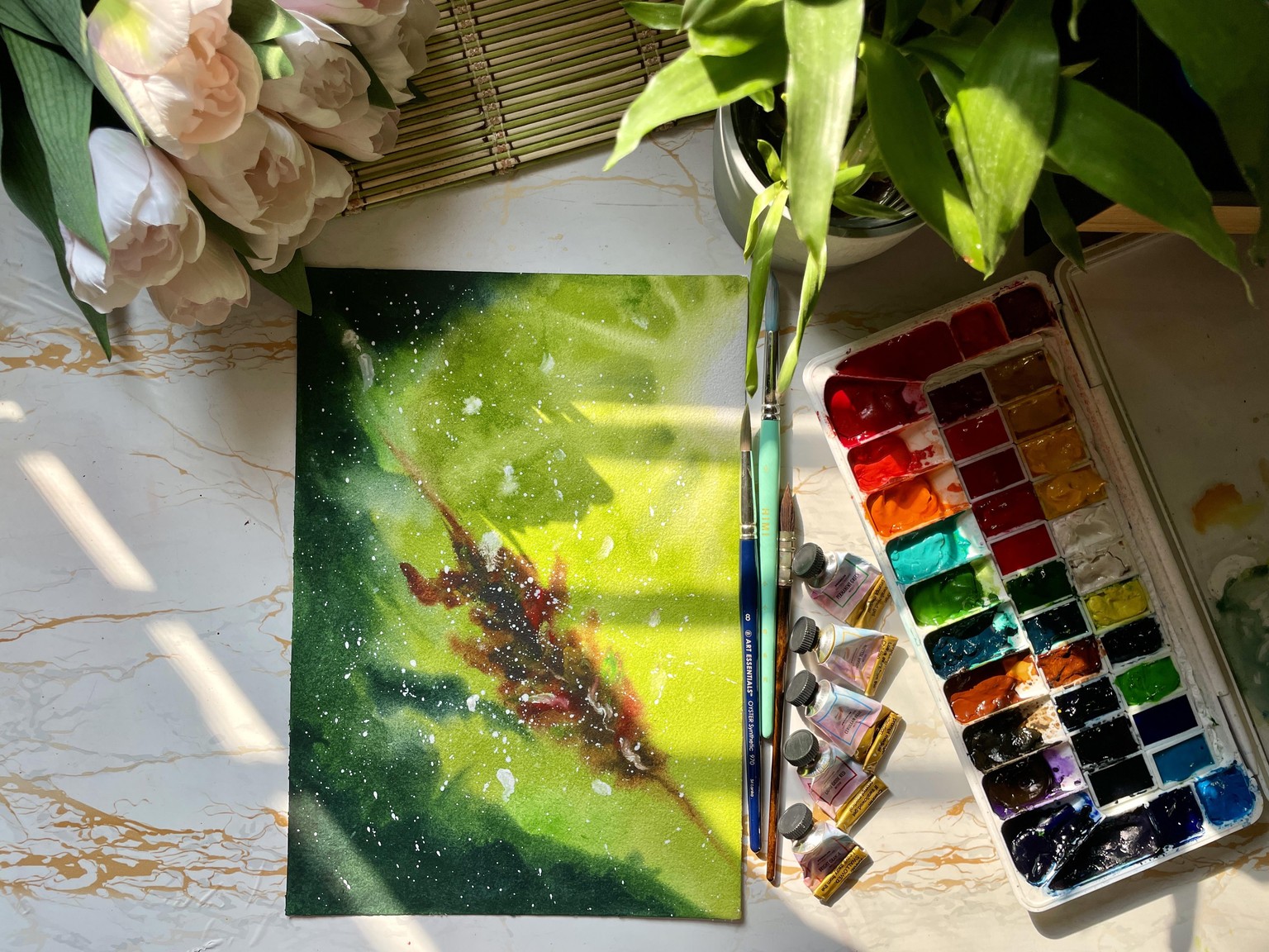 Cosmic Exploration: A 15 Day Journey Through Space with Watercolours - image 1 - student project