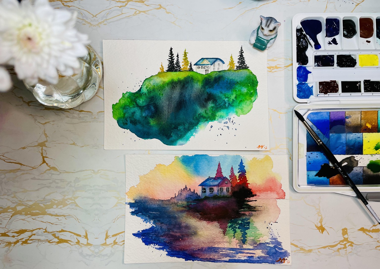 Unlocking Creativity: Watercolour paintings - image 1 - student project