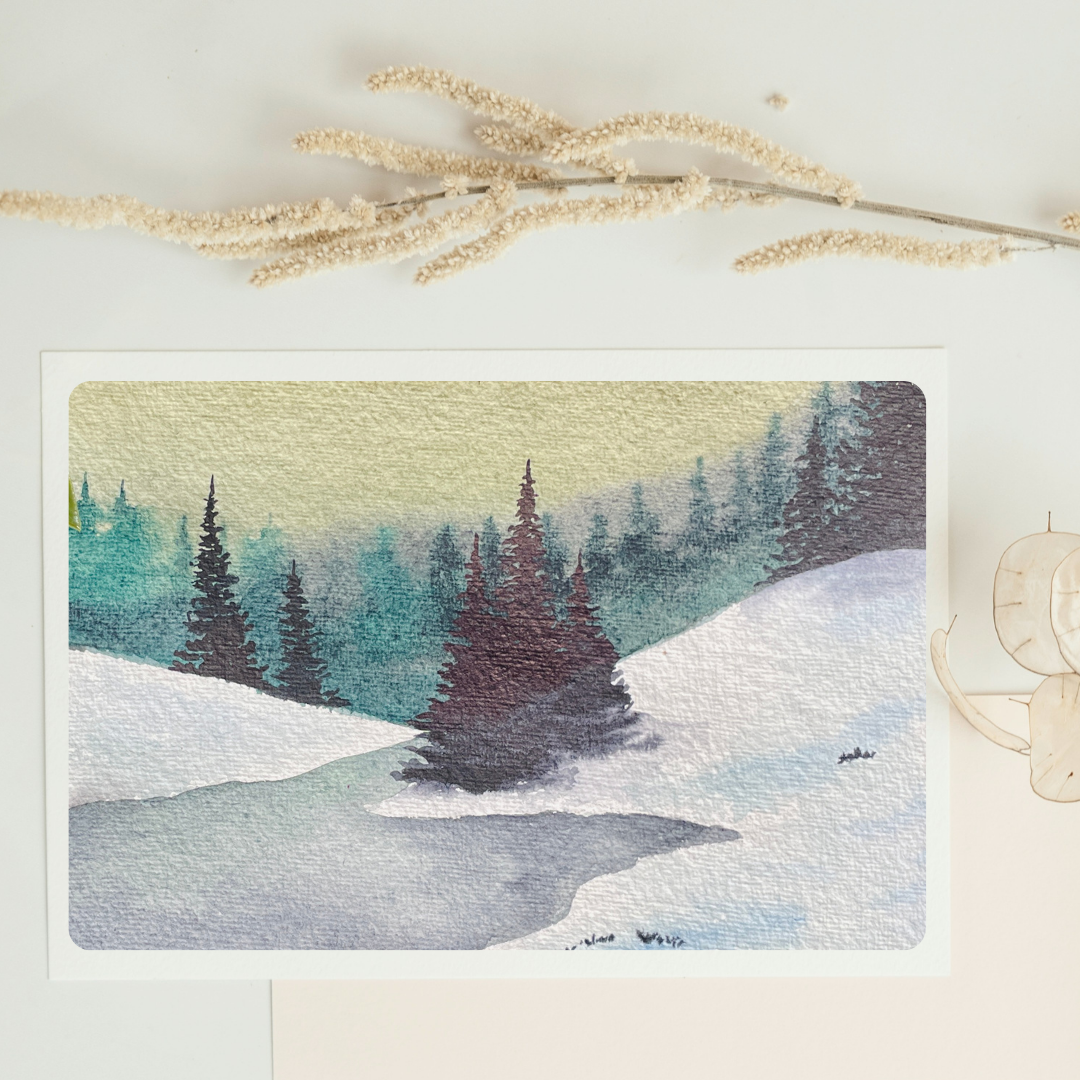 Winter Wonderland Watercolor Class - image 1 - student project
