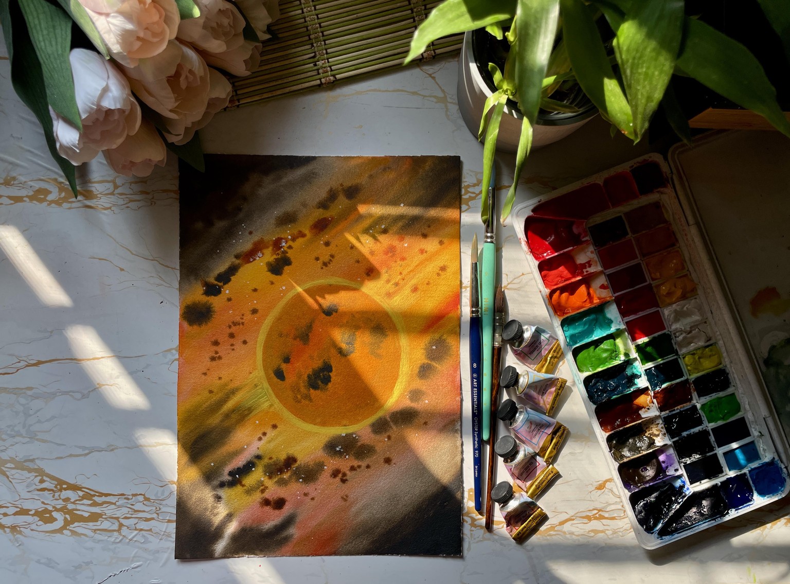 Cosmic Exploration: A 15 Day Journey Through Space with Watercolours - image 12 - student project