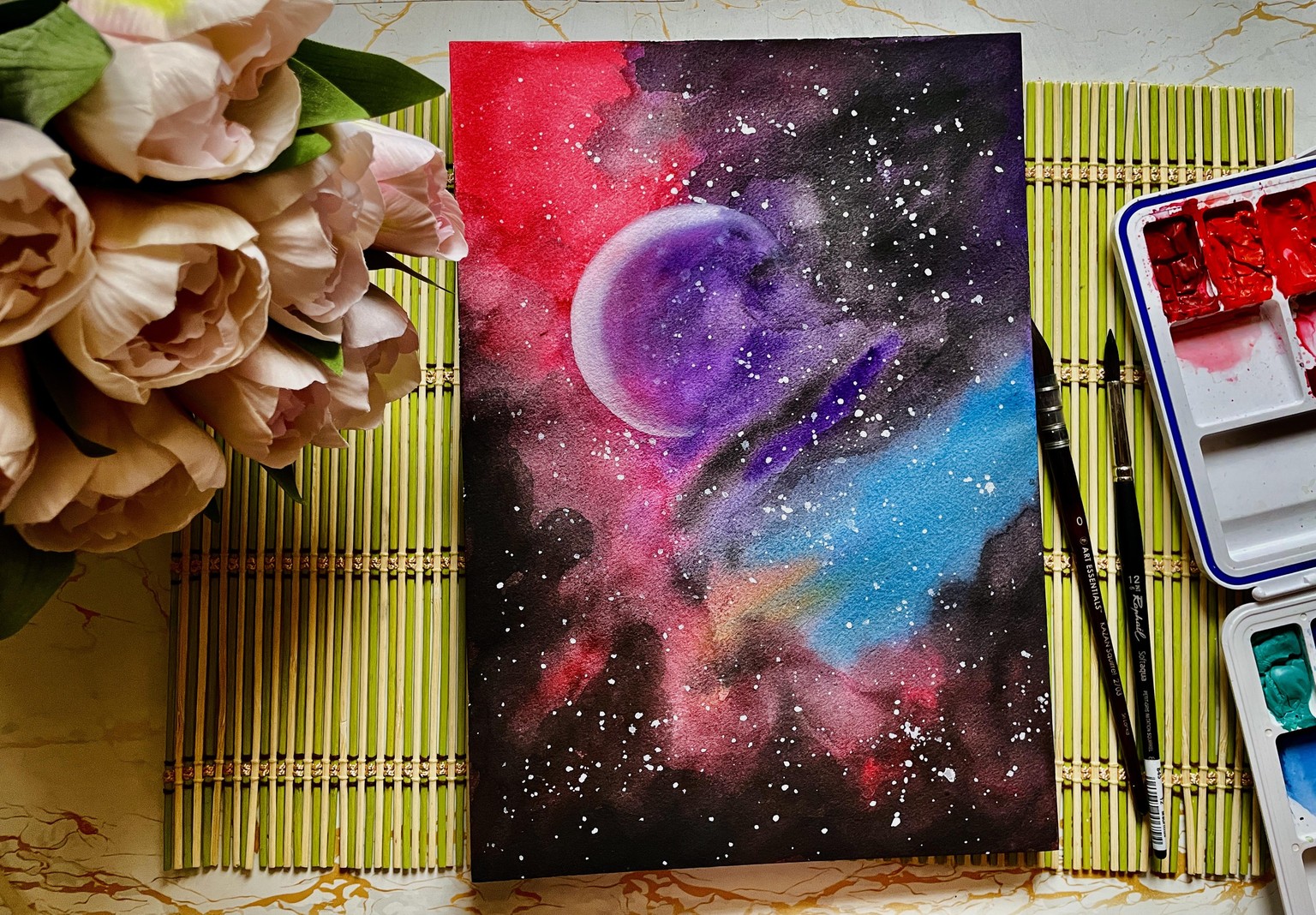 Cosmic Exploration: A 15 Day Journey Through Space with Watercolours - image 15 - student project