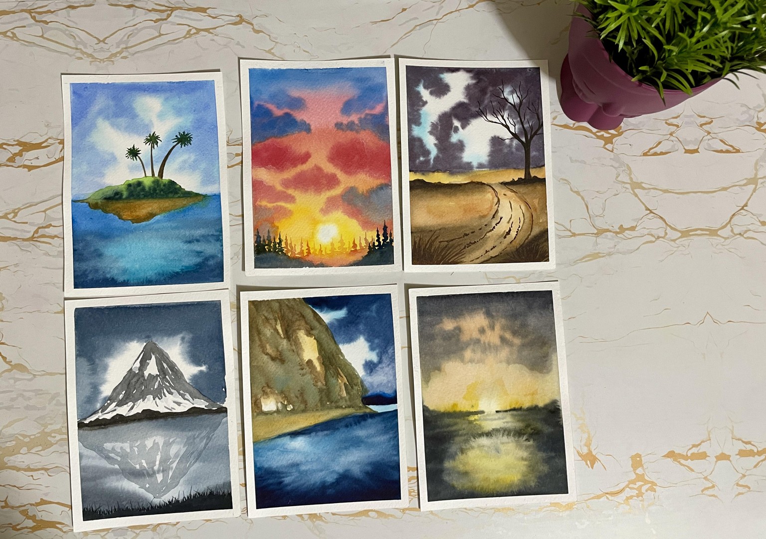 Expressive watercolour landscape - image 1 - student project