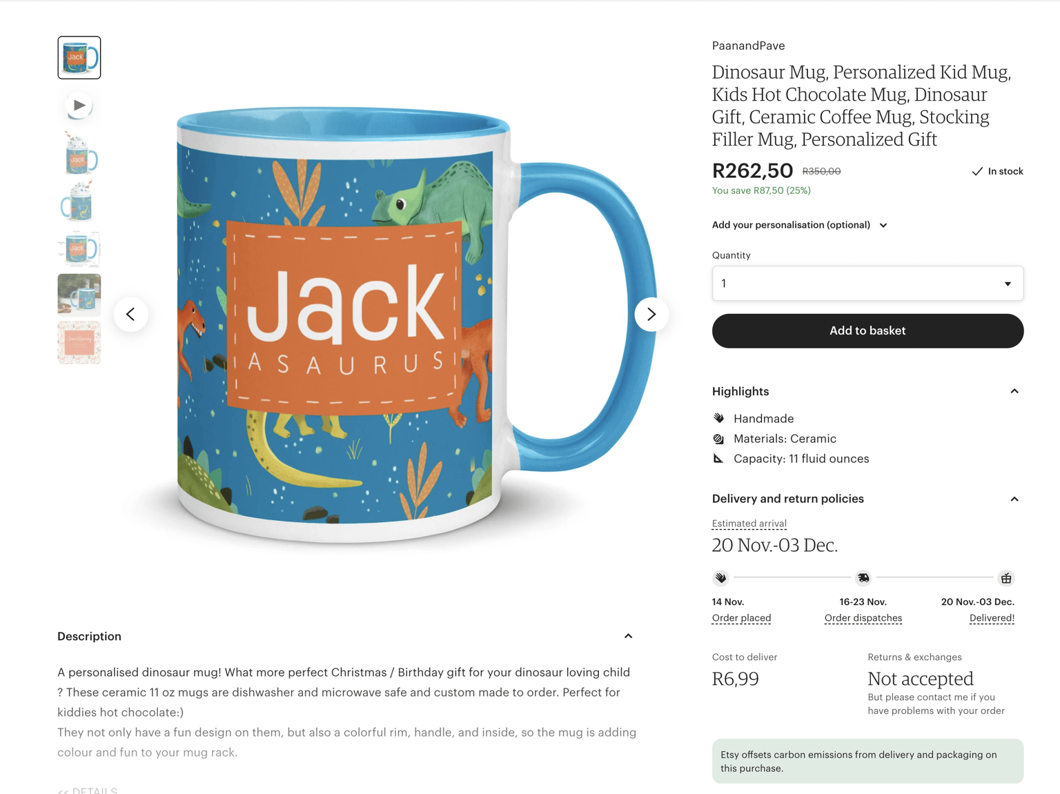 Shop banner and first listing - image 1 - student project