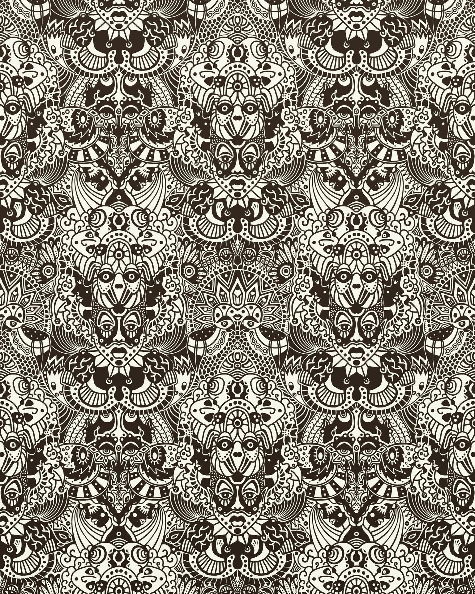 Scary Masks Pattern - image 1 - student project