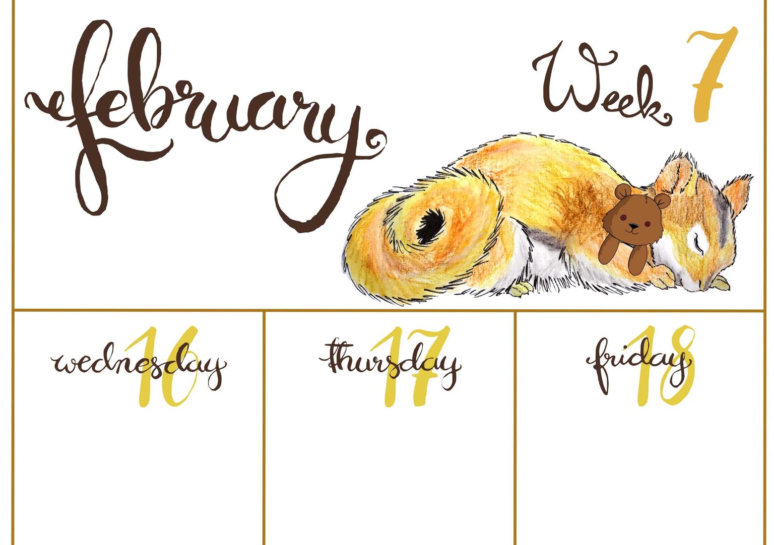 hibernating animal calendar - image 1 - student project