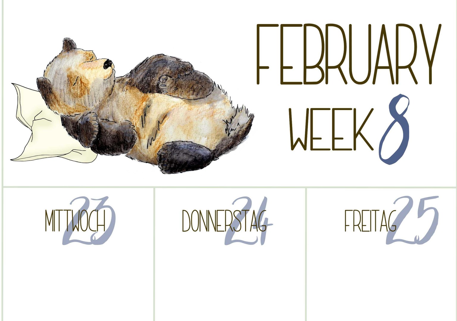 hibernating animal calendar - image 2 - student project