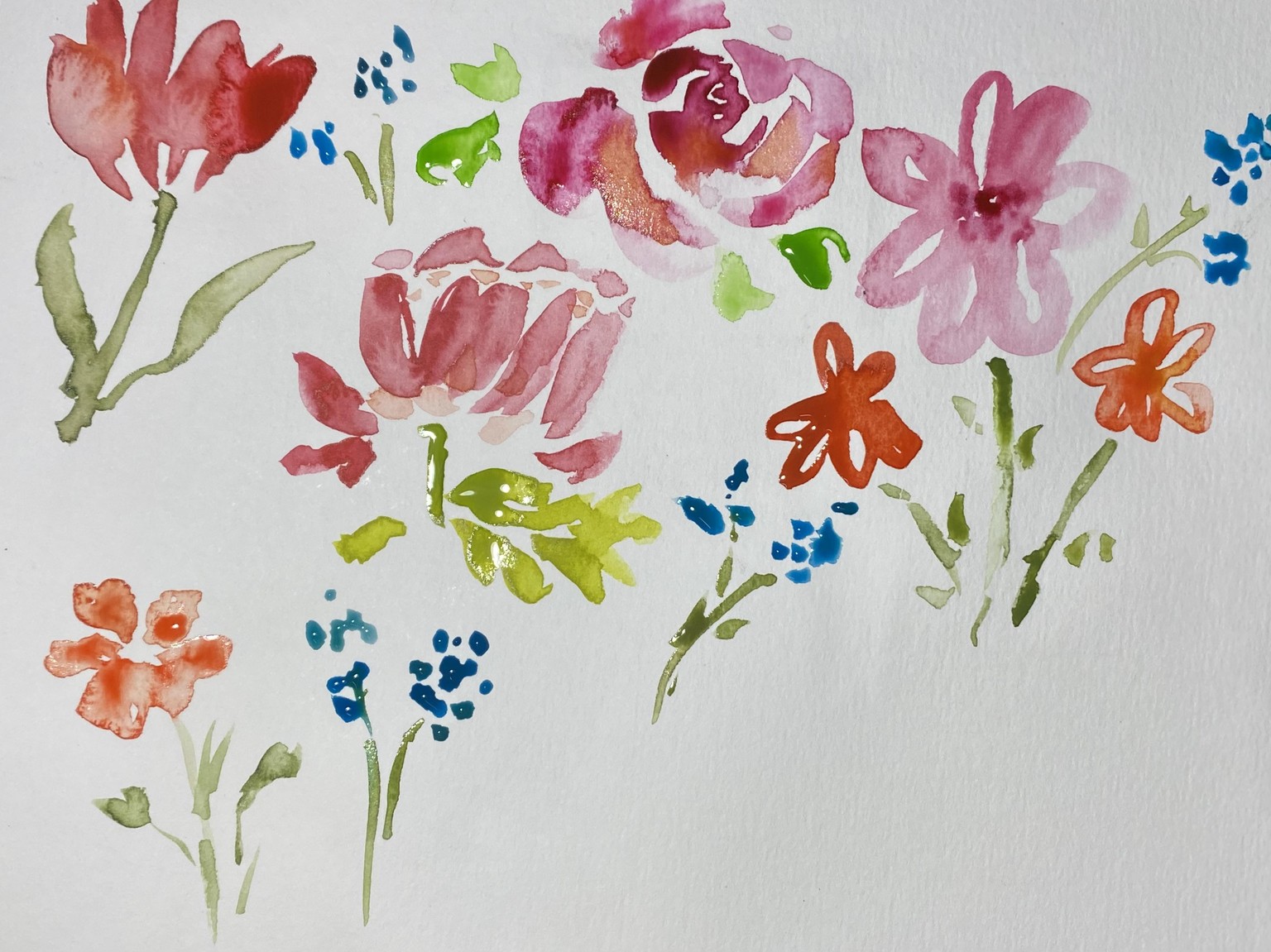 Watercolor Flowers - image 1 - student project