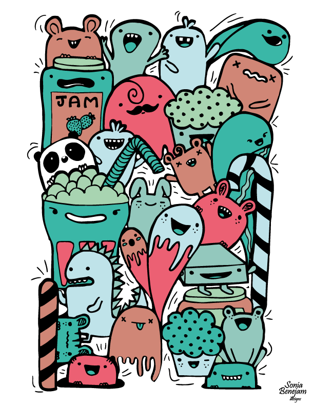 Sweet Monster Doodle - image 4 - student project