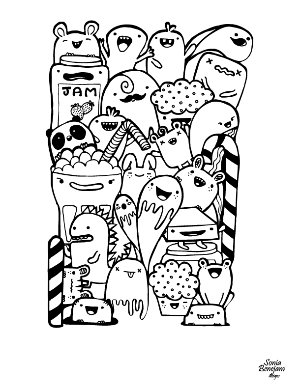 Sweet Monster Doodle - image 2 - student project